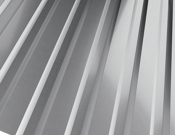 Профнастил стальной кровельный односторонний волна гладкий мышино-серый ПК20 0,9х20х1100 мм фото